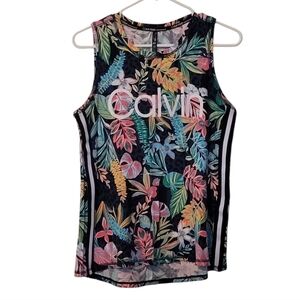 Calvin Klein Performance Multicolored Tropical Tank Top Size Small